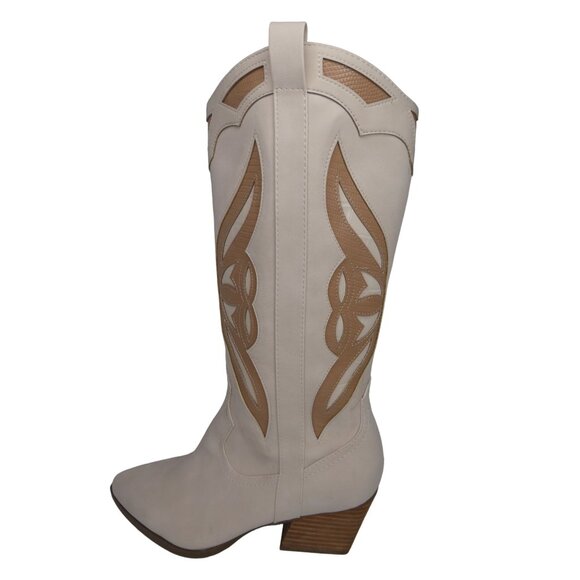 Dolce‎ Vita Women's Off White Cowboy Boots - Picture 5 of 8